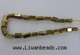 CNG1580 15.5 inches 10*15mm - 18*20mm nuggets plated quartz beads