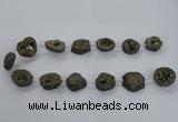 CNG1585 15.5 inches 15*20mm - 20*25mm freeform plated druzy agate beads