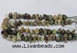 CNG1598 15.5 inches 10*14mm - 15*20mm nuggets green garnet beads