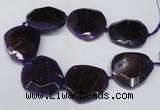 CNG1606 15.5 inches 45*50mm faceted freeform agate beads