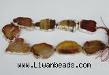 CNG1614 15.5 inches 25*35mm - 30*45mm freeform agate gemstone beads