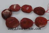 CNG1628 15.5 inches 40*45mm - 45*50mm faceted freeform agate beads