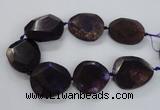 CNG1629 15.5 inches 40*45mm - 45*50mm faceted freeform agate beads