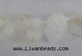 CNG1640 15.5 inches 13*18mm - 18*25mm nuggets plated druzy agate beads