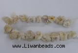 CNG1644 15.5 inches 18*25mm - 22*30mm nuggets plated druzy agate beads