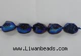 CNG1660 8 inches 20*25mm - 25*30mm freeform plated druzy agate beads