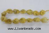 CNG1667 15.5 inches 18*25mm - 22*30mm nuggets plated druzy agate beads