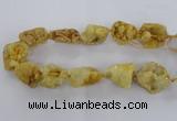 CNG1670 15.5 inches 22*30mm - 25*45mm nuggets plated druzy agate beads