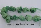 CNG1671 15.5 inches 22*30mm - 25*45mm nuggets plated druzy agate beads