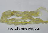 CNG1702 15.5 inches 15*20mm - 18*35mm nuggets lemon quartz beads