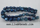 CNG1803 13*18mm - 15*20mm faceted nuggets plated quartz beads