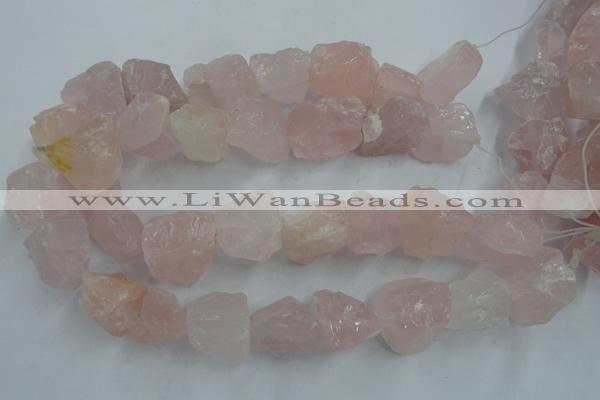 CNG1821 15.5 inches 20*25mm - 25*30mm nuggets rose quartz beads