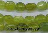 CNG204 15.5 inches 8-9mm*10-12mm nuggets Korean jade gemstone beads