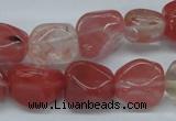 CNG205 15.5 inches 12-4mm*16-18mm nuggets cherry quartz beads