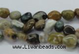 CNG209 15.5 inches 7*9mm nuggets ocean stone beads