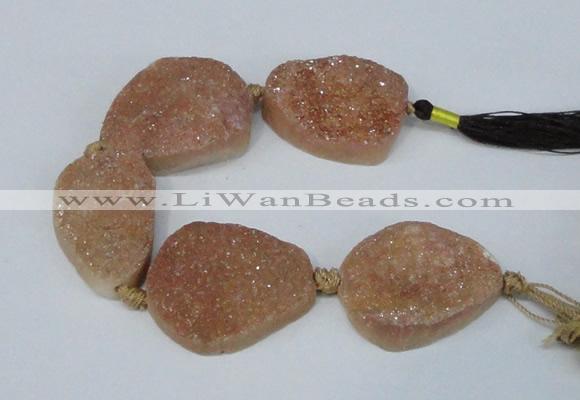 CNG2135 7.5 inches 25*30mm - 30*35mm freeform agate beads