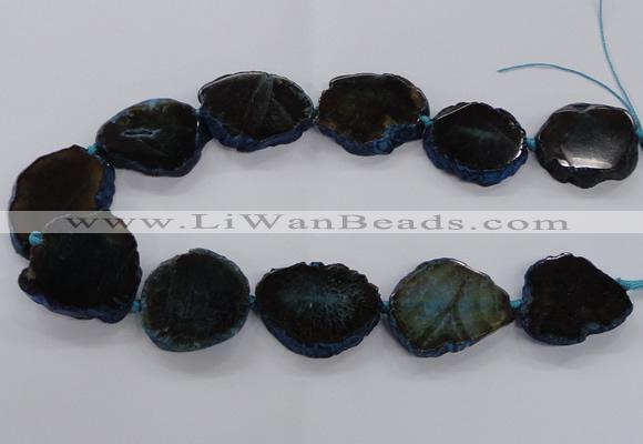 CNG2140 15.5 inches 25*35mm - 30*40mm freeform agate gemstone beads