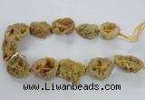 CNG2158 15.5 inches 25*35mm - 35*40mm nuggets druzy agate beads