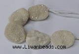 CNG2170 7.5 inches 25*35mm - 35*40mm freeform druzy agate beads