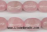 CNG22 15.5 inches 12*17mm nuggets rose quartz gemstone beads