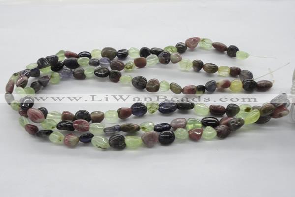 CNG220 15.5 inches 8*10mm nuggets mixed gemstone beads