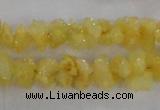 CNG2201 15.5 inches 8*10mm - 10*12mm nuggets plated druzy quartz beads