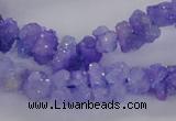 CNG2202 15.5 inches 8*10mm - 10*12mm nuggets plated druzy quartz beads