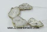 CNG2310 7.5 inches 25*35mm - 35*40mm freeform druzy agate beads