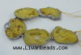 CNG2328 7.5 inches 35*40mm - 45*50mm freeform druzy agate beads