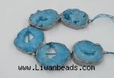 CNG2333 7.5 inches 35*40mm - 45*50mm freeform druzy agate beads