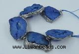 CNG2335 7.5 inches 35*40mm - 45*50mm freeform druzy agate beads