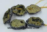 CNG2345 7.5 inches 25*35mm - 35*40mm freeform druzy agate beads