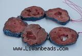 CNG2357 7.5 inches 40*50mm - 55*60mm freeform druzy agate beads