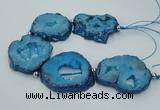 CNG2359 7.5 inches 40*50mm - 55*60mm freeform druzy agate beads