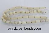 CNG2432 15.5 inches 11*14mm - 14*20mm tube druzy quartz beads