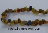 CNG2588 15.5 inches 13*18mm - 15*25mm nuggets plated druzy agate beads