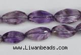 CNG26 15.5 inches 10*20mm faceted nuggets amethyst gemstone beads