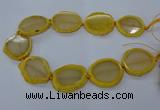 CNG2608 15.5 inches 30*35mm - 40*45mm freeform agate beads