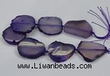 CNG2663 15.5 inches 30*40mm - 40*55mm freeform agate beads