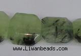 CNG2708 15.5 inches 20*20mm freeform green rutilated quartz beads