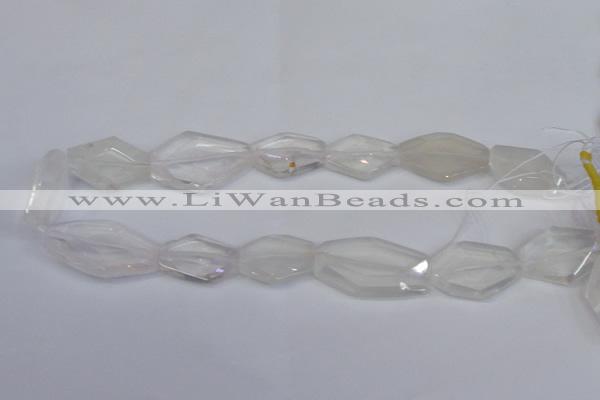 CNG2710 15.5 inches 18*25mm - 25*35mm freeform white crystal beads