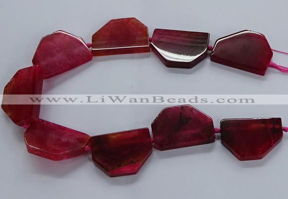 CNG2742 15.5 inches 28*40mm - 30*45mm freeform agate beads