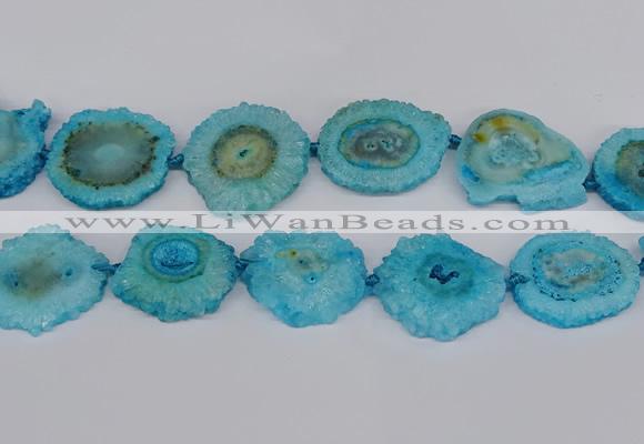 CNG2765 15.5 inches 30*40mm - 45*50mm freeform druzy agate beads