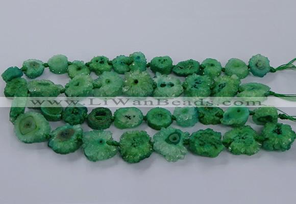 CNG2766 15.5 inches 15*20mm - 25*30mm freeform druzy agate beads