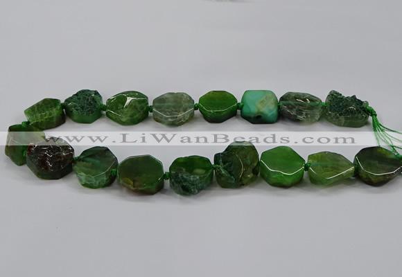 CNG2772 15.5 inches 20*22mm - 22*26mm freeform agate beads