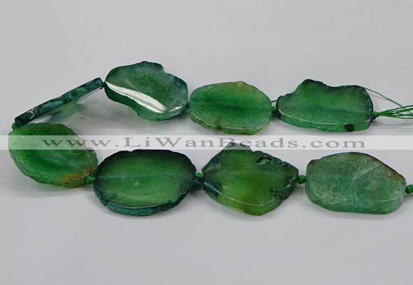 CNG2788 15.5 inches 35*40mm - 45*50mm freeform agate beads