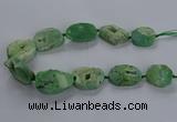 CNG2811 15.5 inches 25*35mm - 30*45mm freeform druzy agate beads