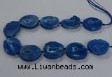 CNG2814 15.5 inches 25*35mm - 30*45mm freeform druzy agate beads