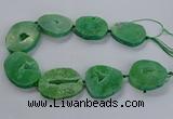 CNG2815 15.5 inches 30*45mm - 35*50mm freeform druzy agate beads