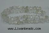 CNG2823 10*14mm - 13*18mm faceted nuggets white crystal beads